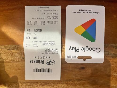 Voucher Google Play, Tickets en Kaartjes, Kortingen en Cadeaubonnen, Eén persoon, Overige typen, Cadeaubon