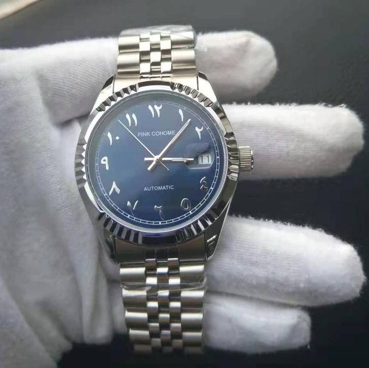 Staal heren horloge automatisch datejust stijl, Sieraden, Tassen en Uiterlijk, Horloges | Heren, Nieuw, Polshorloge, Staal, Staal