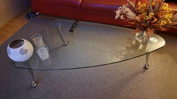 Rolf Benz glazen 3 hoekige salontafel beschikbaar voor biedingen