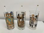 Vintage zestiger jaren Longdrink glazen barware, Verzamelen, Overige typen, Ophalen of Verzenden, Zo goed als nieuw