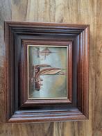 Schilderij van schepen op zee, Antiek en Kunst, Kunst | Schilderijen | Klassiek, Ophalen of Verzenden