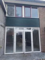 Dubbele openslaande deuren met glas, Ophalen, Garagedeur, Zo goed als nieuw, Glas