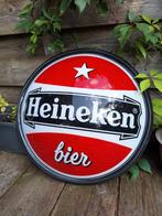 Rode Heineken Bierbord 50cm Vintage, Verzamelen, Ophalen of Verzenden, Gebruikt, Reclamebord, Plaat of Schild, Heineken