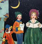 Gelukkig Nieuwjaar - kerstliedjes zingen -  kinderen, Verzamelen, Verzenden, 1920 tot 1940, Gelopen, Kinderen