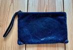 Clutch / Etui - Donkerblauw / Blauw slangenprint, Ophalen of Verzenden, Zo goed als nieuw, Blauw