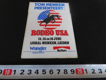 sticker Ton Menken presenteert RODEO USA Leiden IJShal  beschikbaar voor biedingen