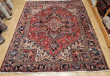Vintage handgeknoopt perzisch tapijt heriz 280x220 beschikbaar voor biedingen
