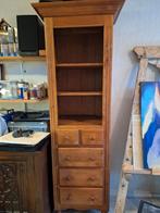 Hoge smalle kast, jaren '50, 195x55x35 cm, Huis en Inrichting, Kasten | Kledingkasten, Ophalen, Gebruikt, Grenenhout, 50 tot 100 cm