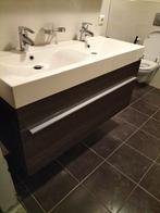 Badkamer meubel dubbele kraan en spiegelkast, Huis en Inrichting, Badkamer | Badkamermeubels, Ophalen, Gebruikt, 25 tot 50 cm