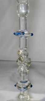 Antieke mondgeblazen fluitglazen met blauwe noppen, Jos Böhm, Antiek en Kunst, Antiek | Glas en Kristal, Ophalen of Verzenden