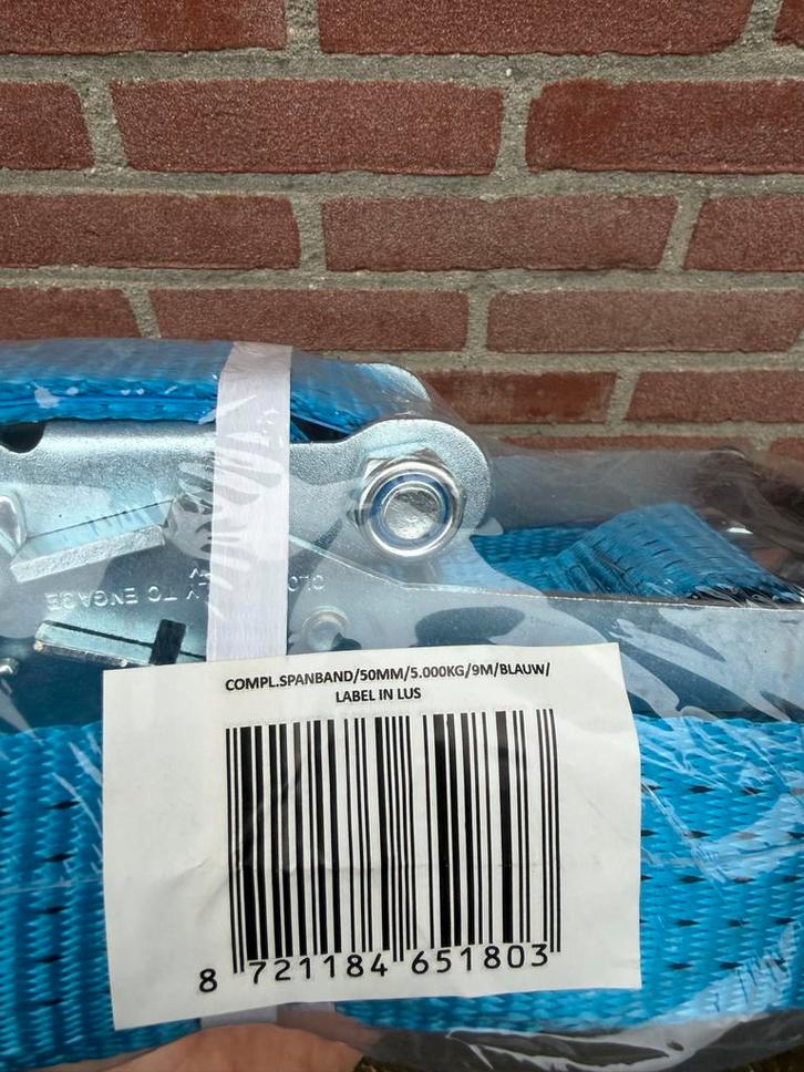 Spanband 50mm/5000kg/9m - Nieuw in verpakking, Auto diversen, Bagagerekken, Nieuw, Ophalen