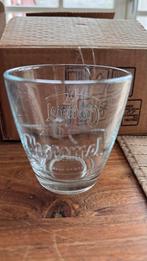 Chocomel glazen incl deksel en lepel  6 stuks nieuw., Ophalen of Verzenden, Zo goed als nieuw