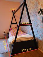 Zwart 1-persoonsbed 80x200 met opbergruimte, Kinderen en Baby's, Kinderkamer | Bedden, Ophalen, 85 tot 100 cm, Gebruikt, Matras