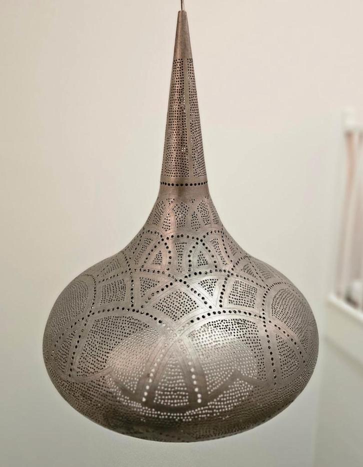 Oosterse Hanglamp - Filigrain, Huis en Inrichting, Lampen | Hanglampen, Zo goed als nieuw, 75 cm of meer, Metaal, Ophalen of Verzenden