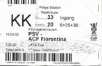 PSV Toegangskaart tegen ACF Fiorentina (2008), Ophalen of Verzenden, Gebruikt, PSV, Overige typen