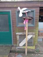 Geboorte Ooievaar op Paal - Leuk Geboortebord, Kinderen en Baby's, Ophalen, Gebruikt, Geboortebord