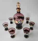 Vergulde Venetiaanse Likeurset - handbeschilderd, Ophalen of Verzenden, Zo goed als nieuw, Overige typen