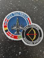Badge 323 TACTESS vliegbasis Leeuwarden, Ophalen of Verzenden, Patch, Badge of Embleem