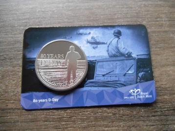 80 jaar D-Day penning in coincard BU beschikbaar voor biedingen