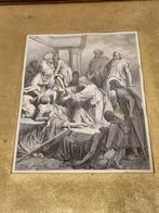 A. Bertrand Sc. - Jesus geneest de zieken, Antiek en Kunst, Kunst | Schilderijen | Klassiek, Ophalen of Verzenden