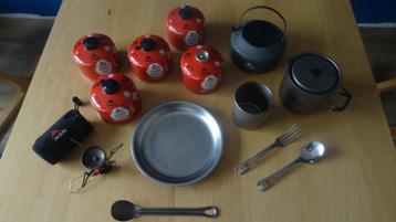 Z.G.A.N. MSR Expeditie spullen (brander, borden, potten, etc beschikbaar voor biedingen