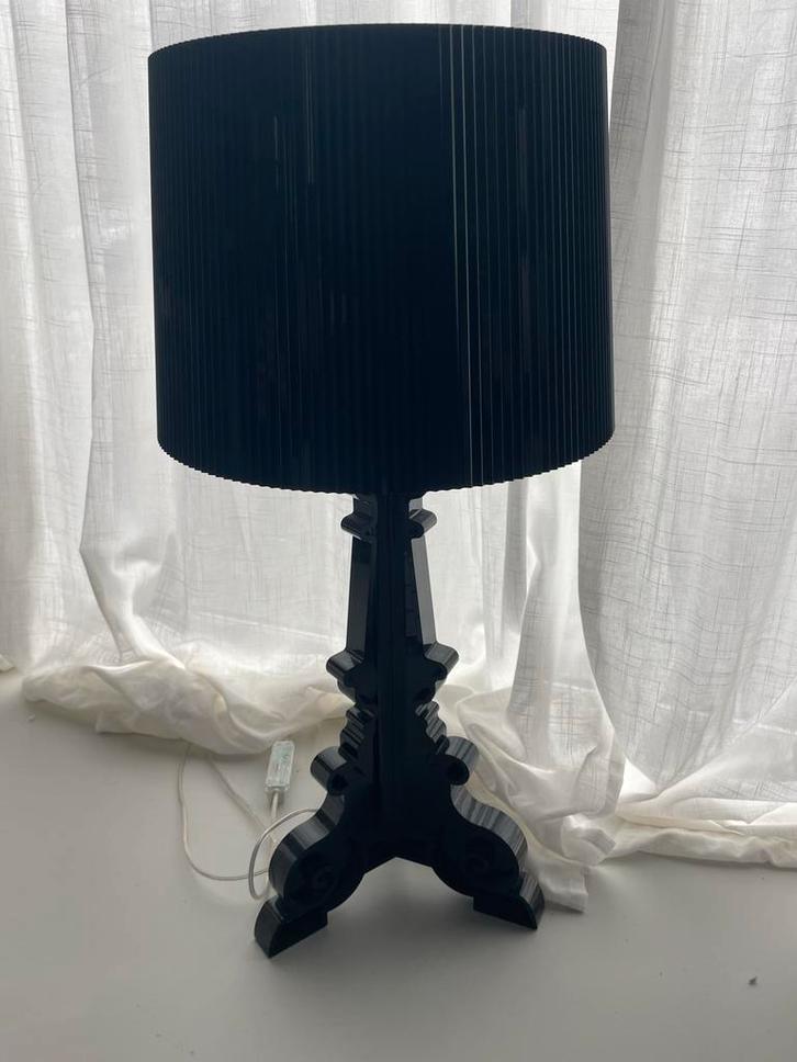 Kartell Bourgie Zwarte Tafellamp - Modern Design, Huis en Inrichting, Lampen | Tafellampen, Zo goed als nieuw, 50 tot 75 cm, Kunststof
