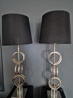 2x Colmore By Diga tafellampen set schemerlampen zilver, Ophalen, Eichholtz richmond Eric kuster stijl, Nieuw, Glas