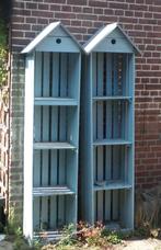 2 x Hoge tuinkast / tuinrek met vogelhuisje. Opknappers, Ophalen, Gebruikt, Hout, Overige typen