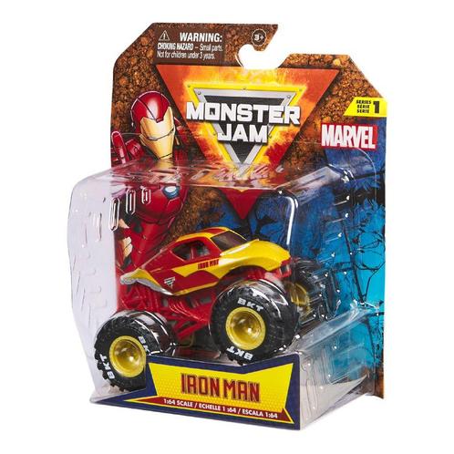 Monster Jam: Marvel Iron Man 1:64, Kinderen en Baby's, Speelgoed | Speelgoedvoertuigen, Nieuw, Ophalen of Verzenden