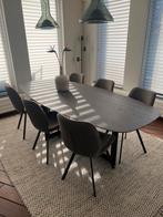 6 Stoffen Stoelen Bruin/Beige - Nieuwstaat, Huis en Inrichting, Stoelen, Ophalen, Bruin, Zo goed als nieuw, Stof