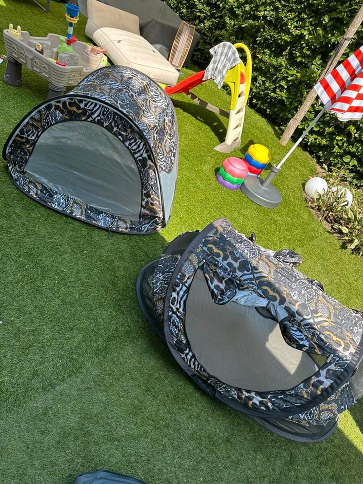 Deryan strand en kinder slaaptent incl. vele toebehoren, Caravans en Kamperen, Tenten, Zo goed als nieuw, Ophalen