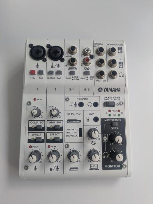 Yamaha AG06 Mengpaneel / Audio interface, Muziek en Instrumenten, Mengpanelen, Zo goed als nieuw, Ophalen of Verzenden