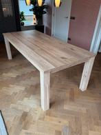 Eettafel 100 x 225 melamine lichte houtskleur tafel, Huis en Inrichting, Tafels | Eettafels, Ophalen, 200 cm of meer, 50 tot 100 cm