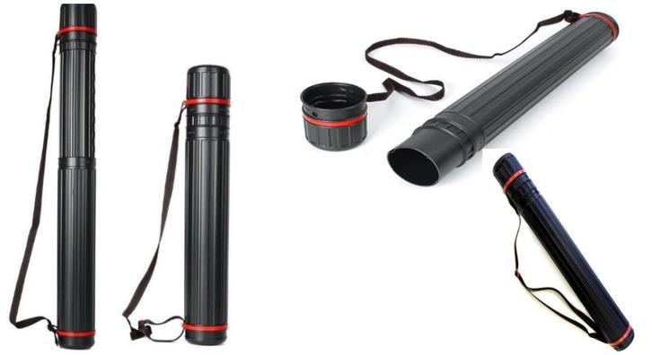 Uitschuifbare Tekeningkoker +Riem  63-100 cm spatwaterdicht, Hobby en Vrije tijd, Tekenen, Zo goed als nieuw, Overige typen, Ophalen of Verzenden