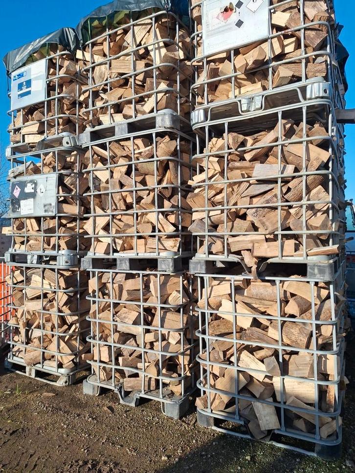 Haardhout DROOG te koop, o.a. essenhout en eiken/berk mix, Tuin en Terras, Haardhout, Blokken, 6 m³ of meer, Ophalen of Verzenden