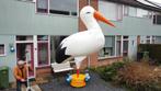 Te huur! Opblaas ooievaar 4meter hoog!, Ophalen of Verzenden, Zo goed als nieuw, Geboorte of Huwelijk