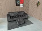 GRATIS LEVERING InHouse Velvet Bank + Poef 230x95 GEREINIGD, Driepersoons, 75 tot 100 cm, Ophalen of Verzenden, Zo goed als nieuw