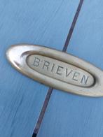 Brievenbusklep antiek 1920 geel koper/messing, Antiek en Kunst, Ophalen of Verzenden