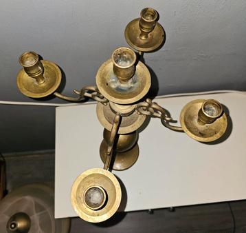 Antieke kandelaar voor 5 kaarsen beschikbaar voor biedingen