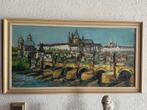 Olieverfschilderij Praagse Burcht en Karelsbrug Klassiek Ing, Ophalen