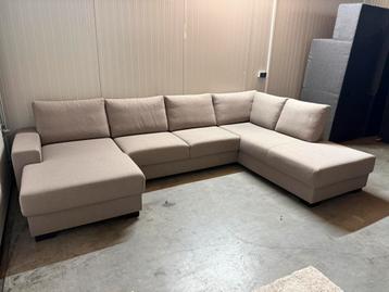 Hoekbank U-vorm Beige | Eijerkamp | Gereinigd | Levering beschikbaar voor biedingen