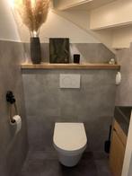 Eiken badkamer- wc- wand plank 4 cm dik 20 cm breed