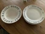 6 grote plate borden en 1 grote pasta schaal, Ophalen, Zo goed als nieuw, Overige stijlen, Bord(en)