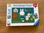 Ravensburger - Nijntje bij de dieren - 2 puzzels 12 stukjes, Ophalen of Verzenden, Minder dan 10 stukjes, Gebruikt, 2 tot 4 jaar