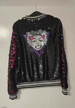 Cooccat Ronnie Flex Bomberjack - Zwart met pailletten, Kleding | Dames, Jassen | Zomer, Ophalen, Zwart, Maat 42/44 (L), Zo goed als nieuw