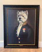 Schilderij met hond: olieverf H.S.D. Collectie, Antiek en Kunst, Ophalen