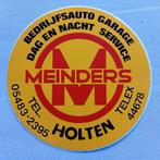 Oude sticker.   Bedrijfsauto Garage MEINDERS. Holten., Ophalen of Verzenden, Zo goed als nieuw, Overige typen
