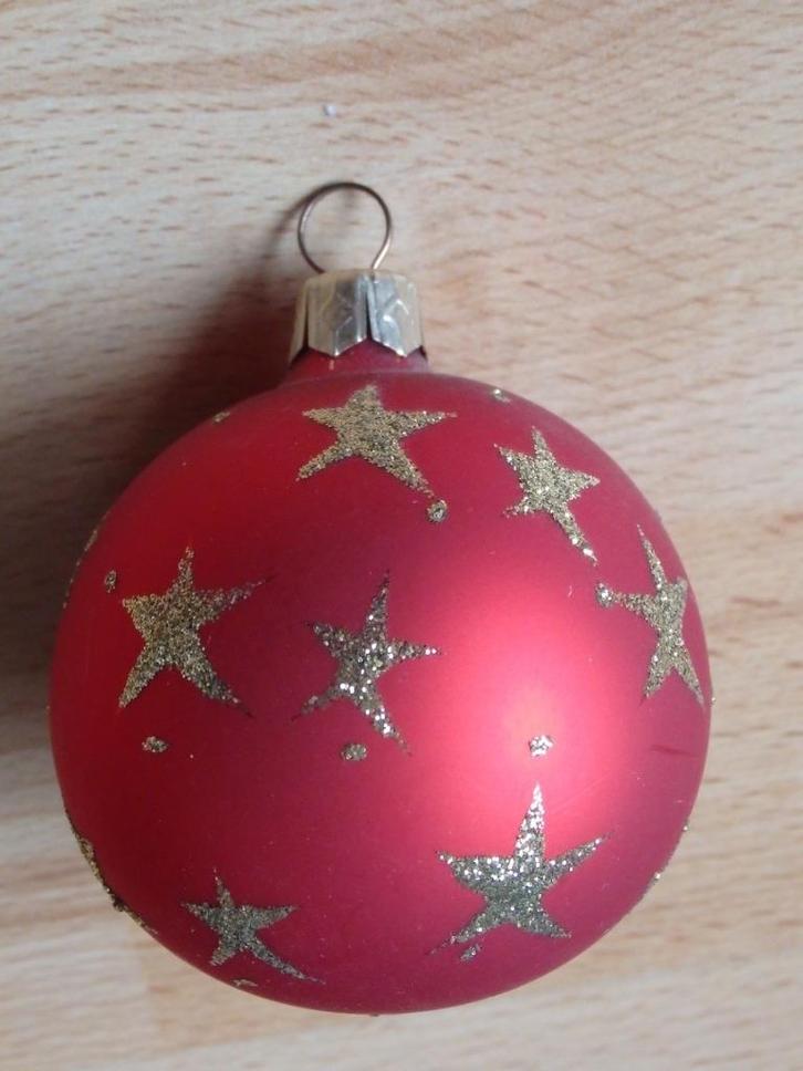 Kerstbal met goudkleurige sterren, Diversen, Kerst, Gebruikt, Ophalen