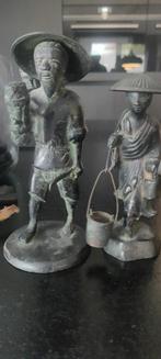 2 bronzen vietnamese beeldjes, Antiek en Kunst, Antiek | Koper en Brons, Ophalen of Verzenden, Brons
