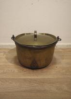 Antieke koperen ketel, hampan 18e eeuw met deksel, Antiek en Kunst, Antiek | Koper en Brons, Ophalen of Verzenden, Koper